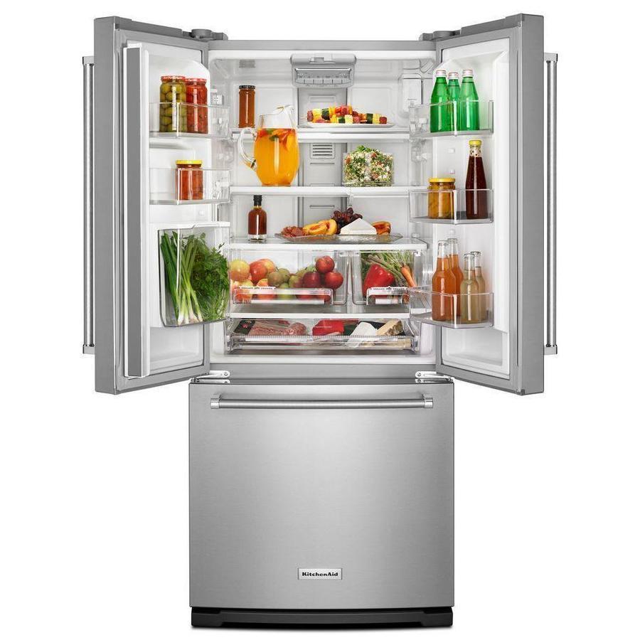 KitchenAid - 30.13 Inch 19.68 cu. ft French Door Refrigerator in Stainless - KRFF300ESS