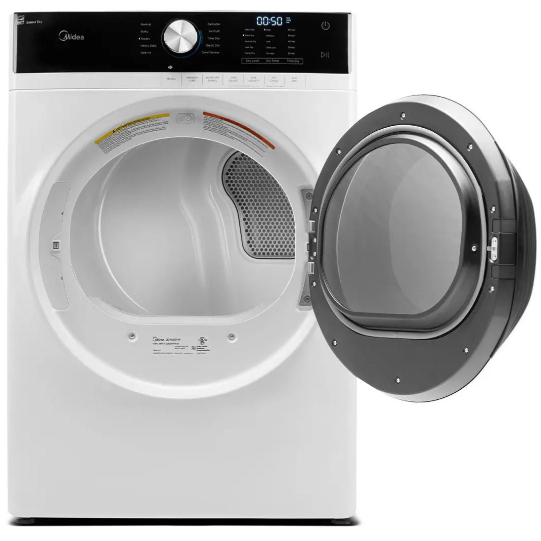 Midea - 8 cu. Ft  Electric Dryer in White - MLE52N4AWW