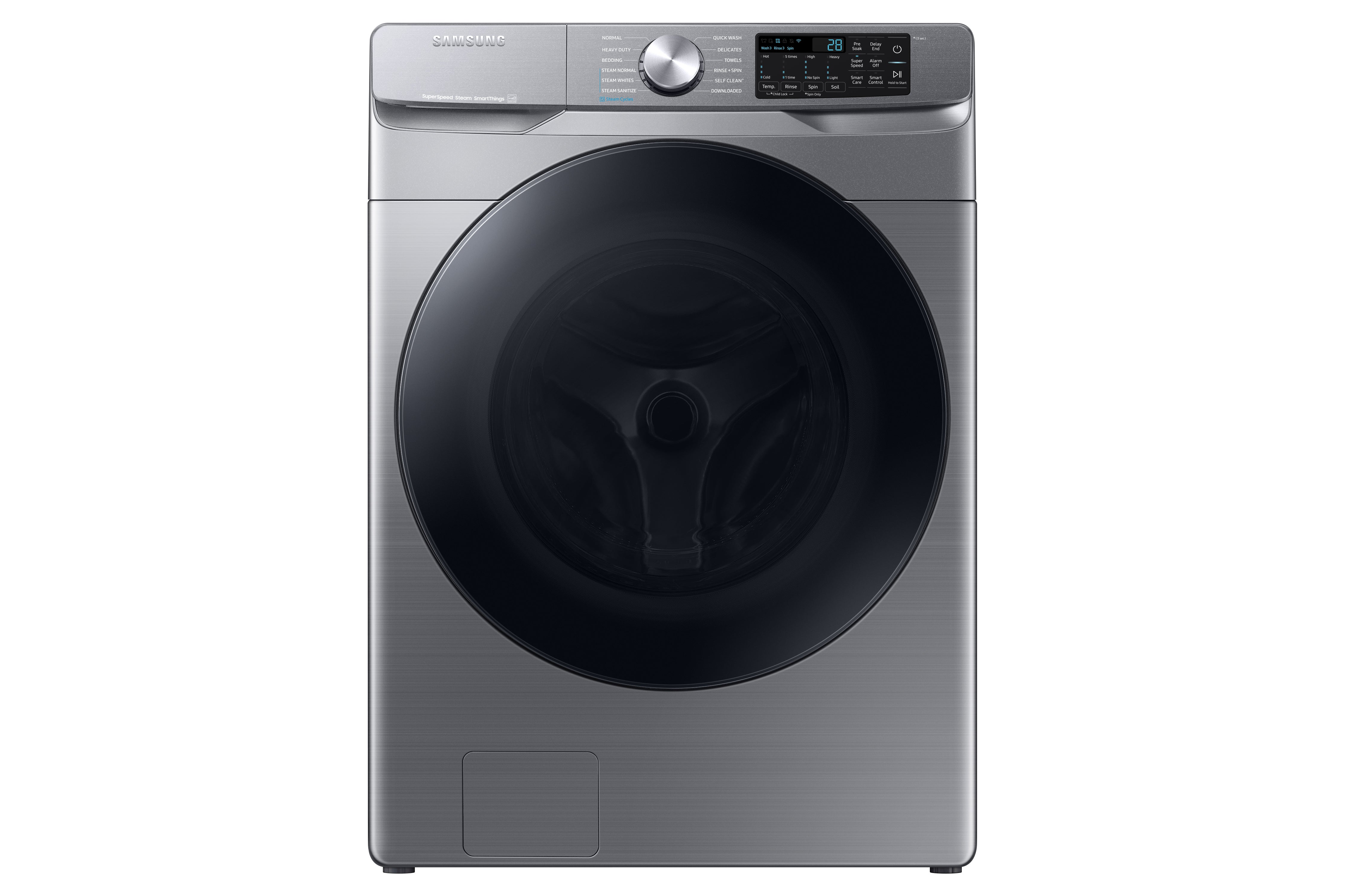 Samsung 5.2 Cu.Ft. Front Load Washer with SuperSpeed and Built-in Wifi - Platinum - WF45B6300AP