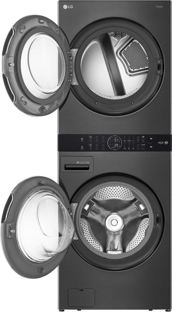 LG - 5.2 cu. ft. Washer and 7.4 cu. ft. Electric Dryer WashTower in Black Stainless - WKEX200HBA
